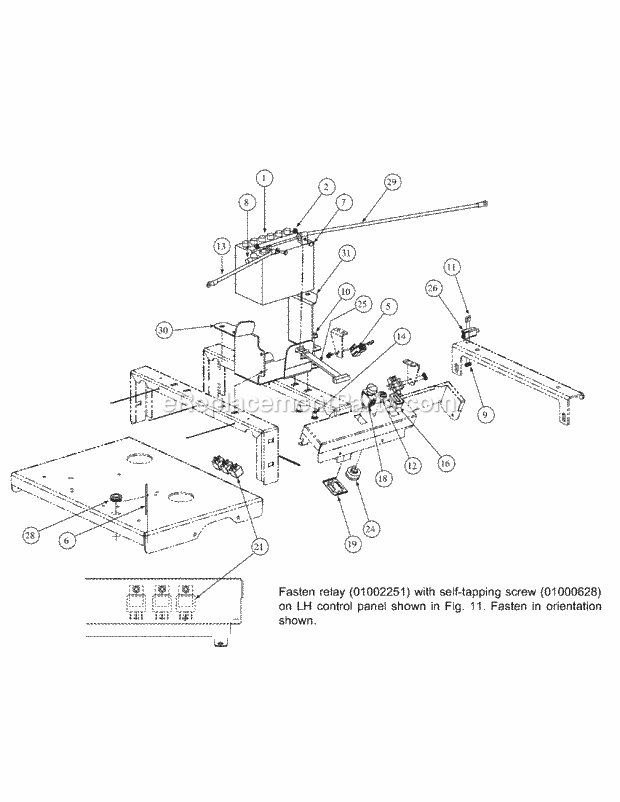 Electrical Assembly Honda Diagram and Parts List for M48-HN 53AB5E6V750-20-HP Cub Cadet Lawn Tractor
